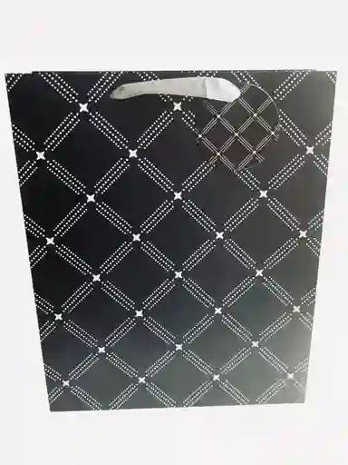Bolsa De Regalo Puntos Negro Blanco 26*32*8
