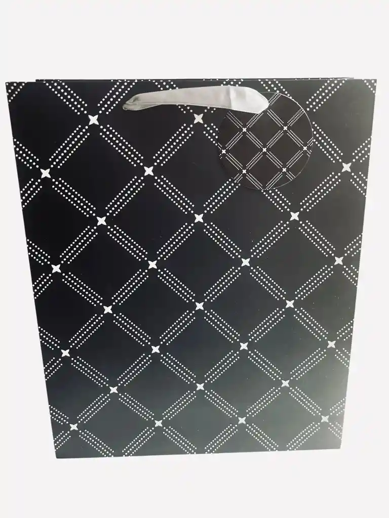Bolsa De Regalo Puntos Negro Blanco 26*32*8