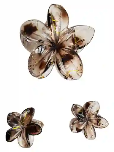 Set De 3 Pinzas Tipo Gancho Para El Cabello Hawaianos Ref 1