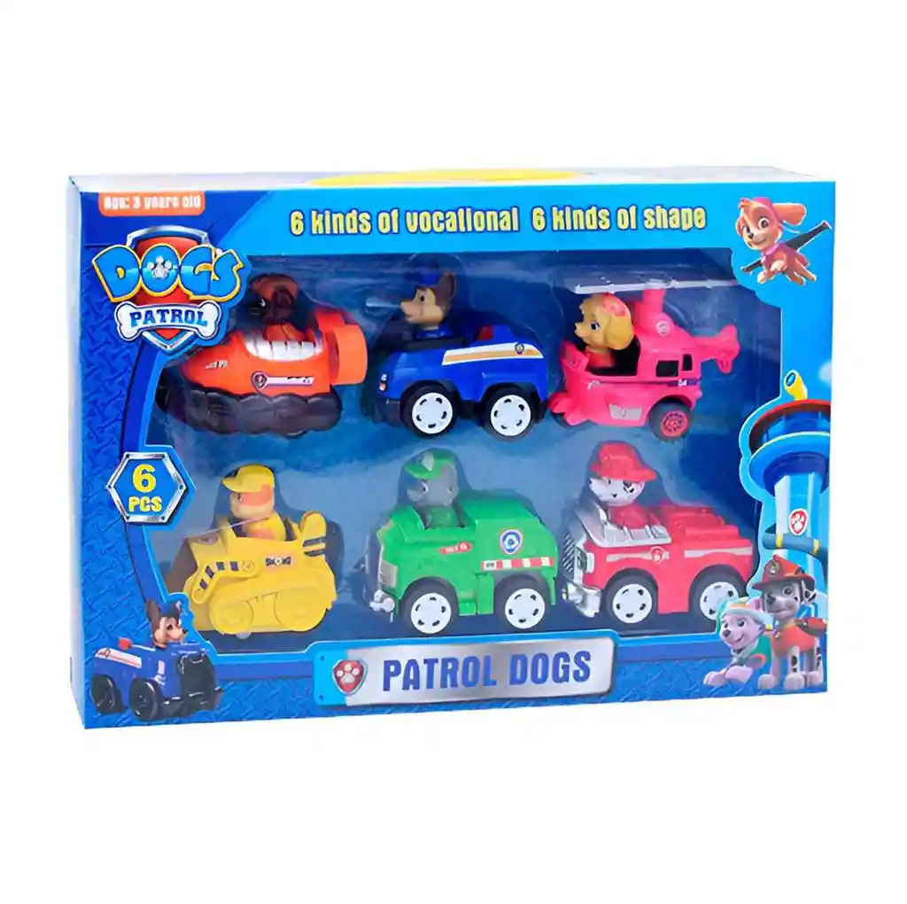 Carro Camion Helicoptero De Cuerda Patrulla Canina Coleccion