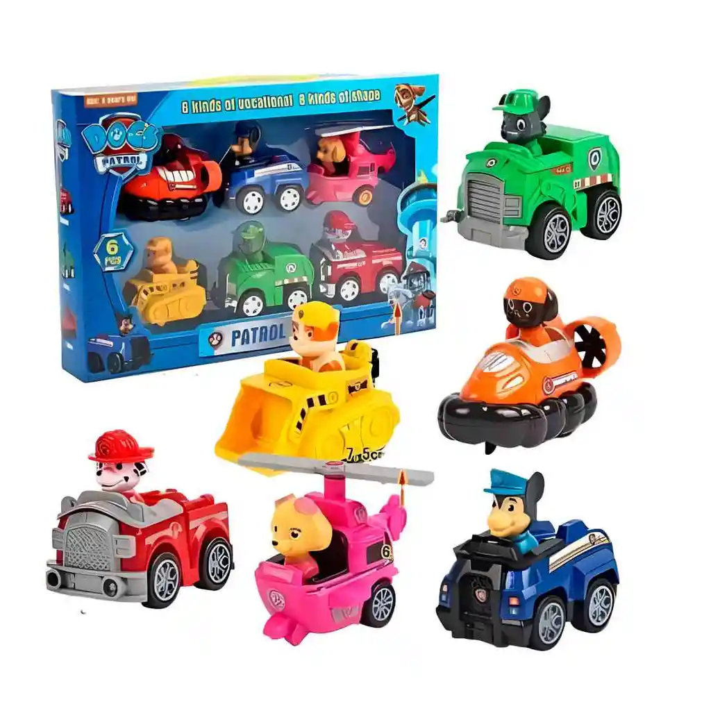 Carro Camion Helicoptero De Cuerda Patrulla Canina Coleccion