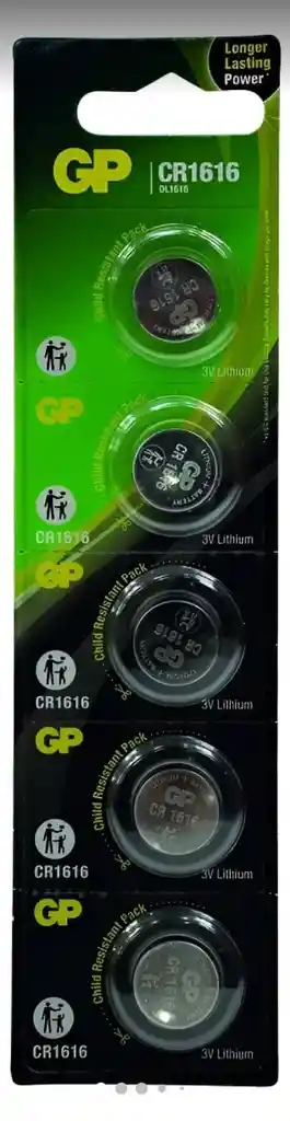 Pila Tipo Moneda Gp1616 Pila De Litio X 5und