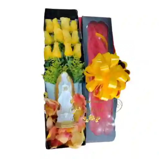 Caja De Rosas Y Virgen