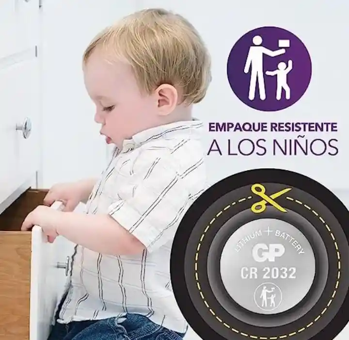 Pila Cr2032 Gp 3 Voltios Lithium Cartón X5 Baterías