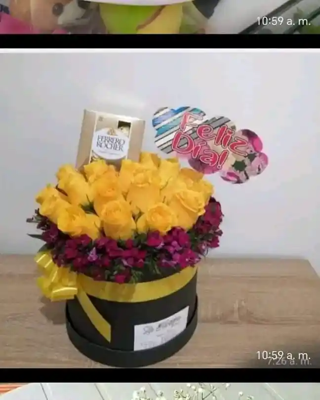 Cilindro Rosas Amarillas