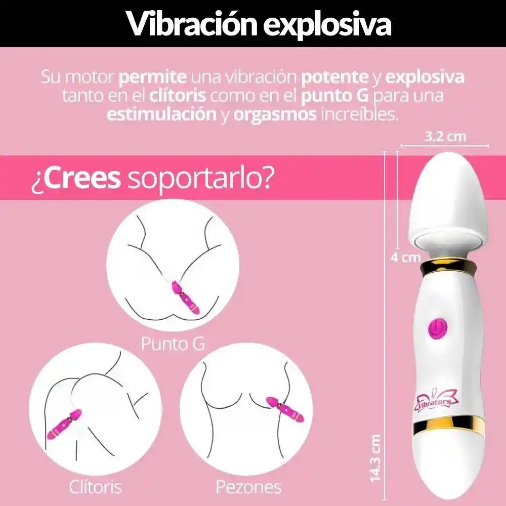 Vibrador Masajeador Stong Carga Usb - 12 Modos Vibración