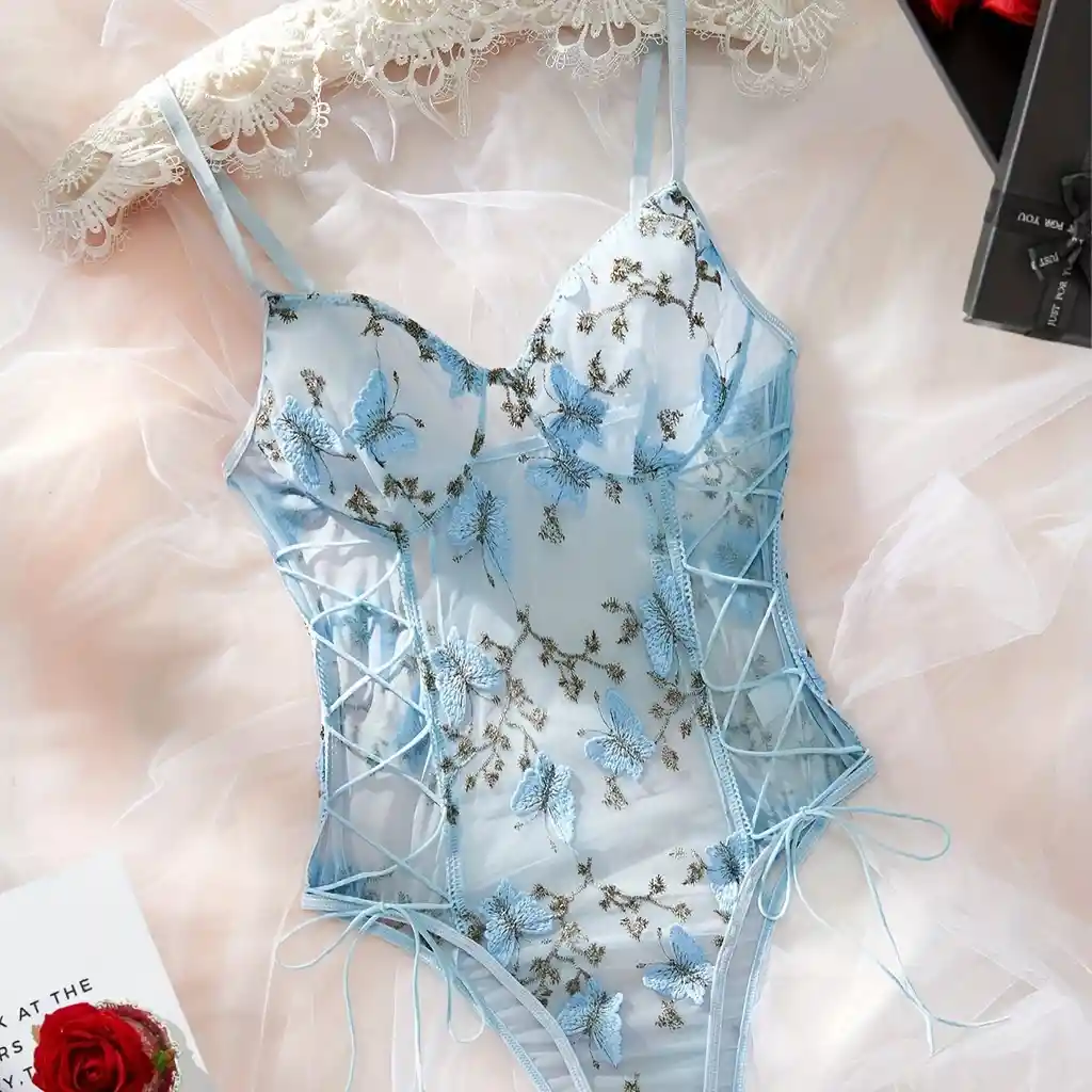 Conjunto Bordado Floral Talla L R118