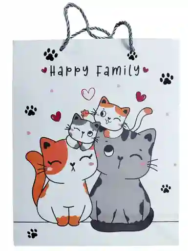 Bolsa Regalo L Gatos 25,5x32x9,5cm 02