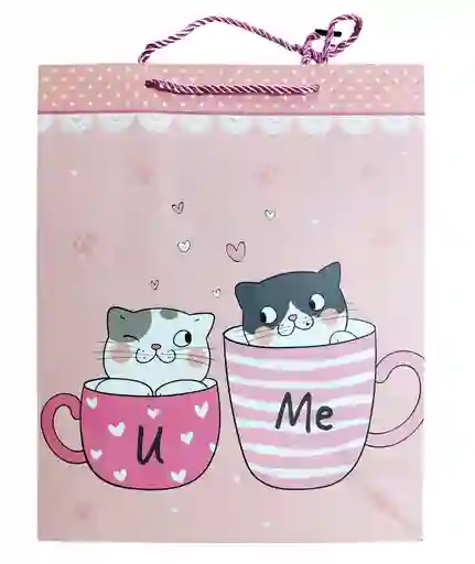 Bolsa Regalo L Gatos 25,5x32x9,5cm 01