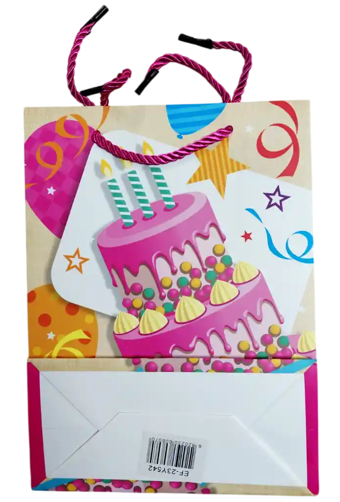 Bolsa Regalo M Cumpleaños 18,5x8,5x24cm 05