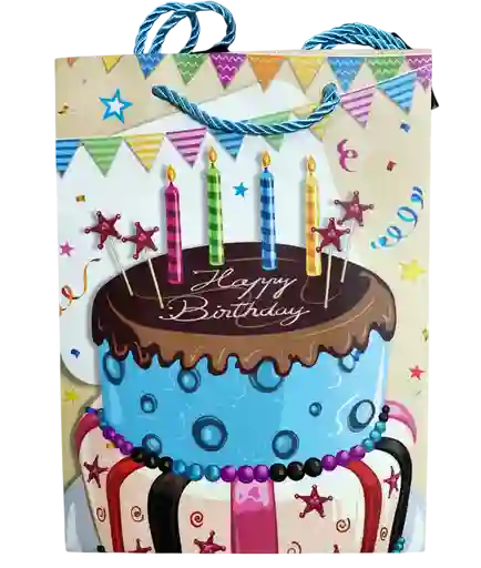 Bolsa Regalo M Cumpleaños 18,5x8,5x24cm 01