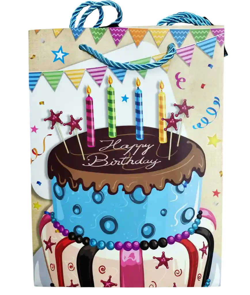 Bolsa Regalo M Cumpleaños 18,5x8,5x24cm 01