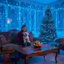 Cascada Luces De Navidad 9mx45cm Azules