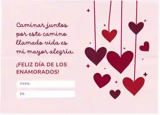 Tarjeta Feliz Dia De Los Enamorados