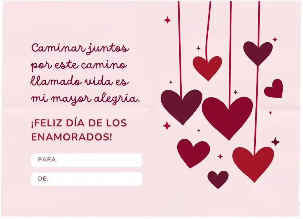 Tarjeta Feliz Dia De Los Enamorados