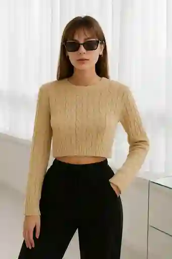 Suéter Para Mujer Con Trenzas Holgado ,ombliguero