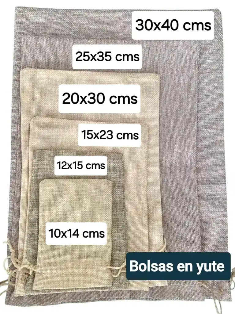 Bolsa Yute 10x14 Cms