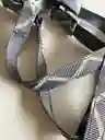 Arnés Con Correa Para Perro Tipo Y - Gris Con Lineas Reflectivas