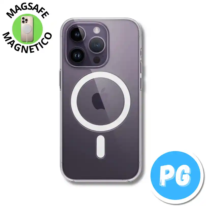 Estuche Space Magsafe Para Iphone 14 Pro Transparente (magnetico)