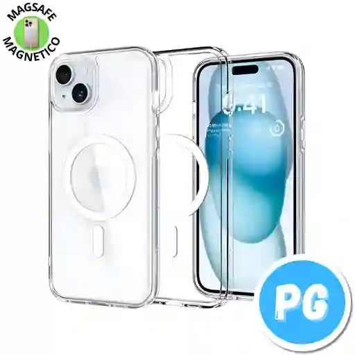 Estuche Space Magsafe Para Iphone 15 Plus Transparente (magnetico)