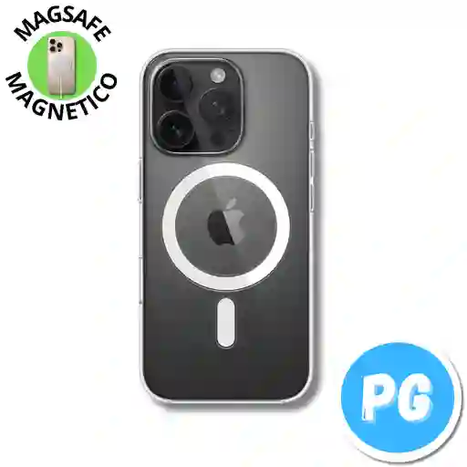 Estuche Space Magsafe Para Iphone 15 Pro Transparente (magnetico)