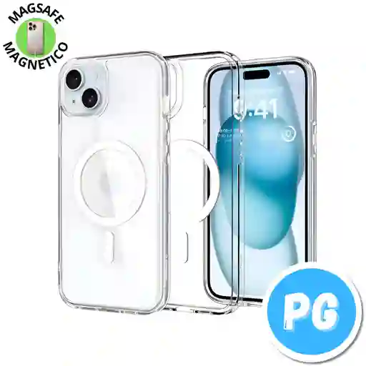 Estuche Space Magsafe Para Iphone 15 Transparente (magnetico)