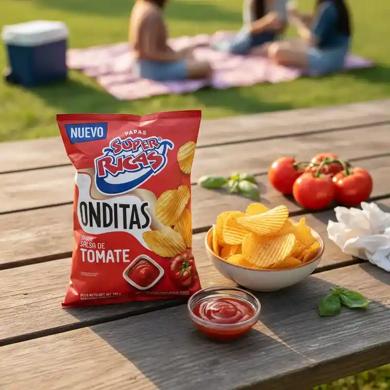 Papas Super Ricas Ondaditas Tomate 30g X 12und