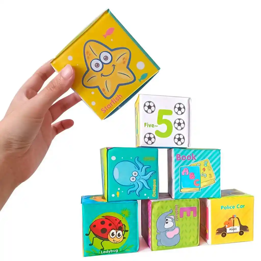 Cubos Didacticos 3d Aprendizaje Bebe Figuras Colores