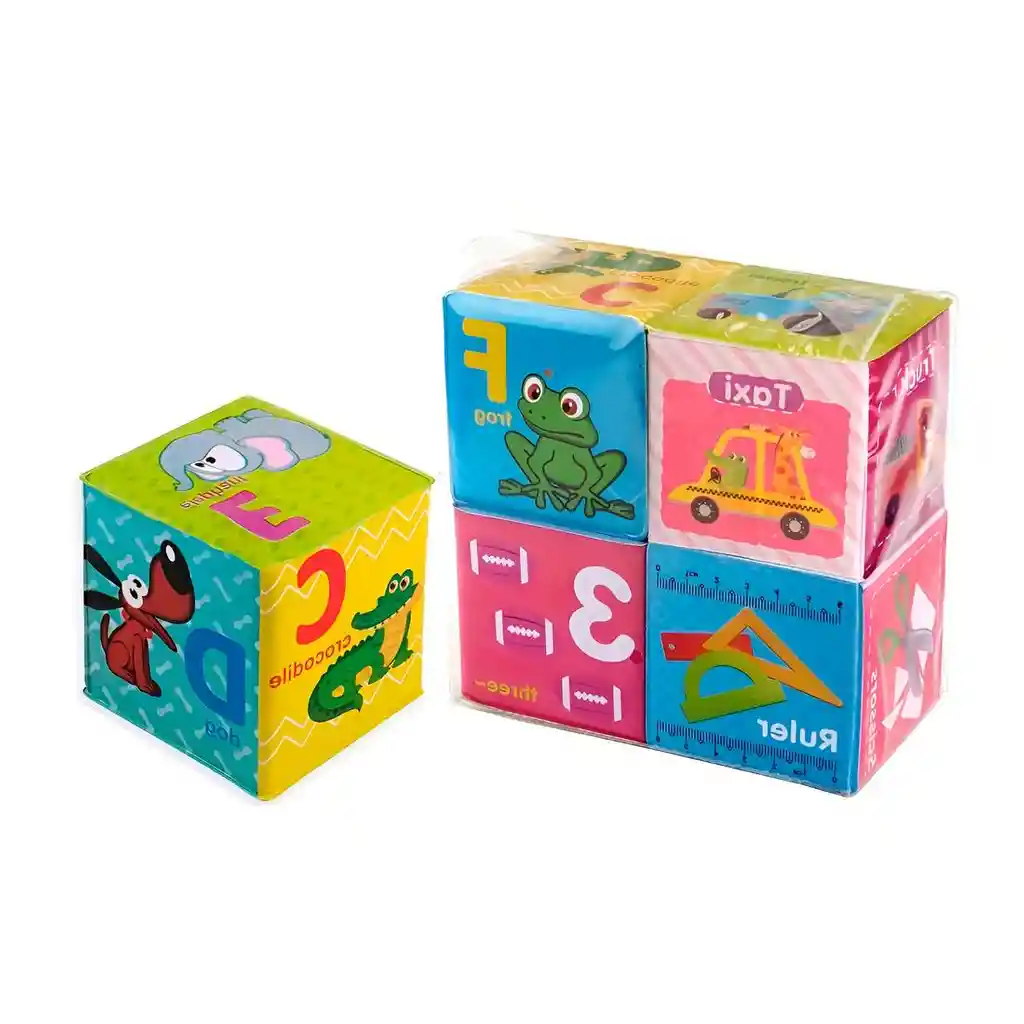 Cubos Didacticos 3d Aprendizaje Bebe Figuras Colores