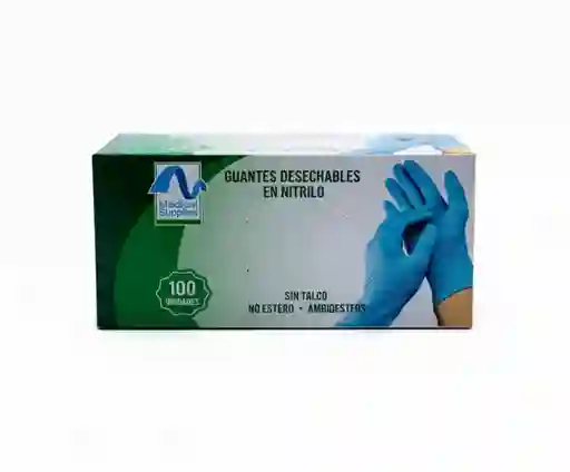 Guantes De Nitrilo Azul Talla S