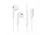 Audifonos Auriculares Alambricos Manos Libres Usb C Blancos