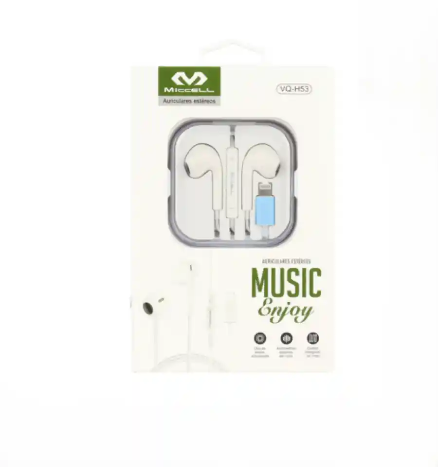 Audifonos Auriculares Alambricos Manos Libres Lightning Blancos