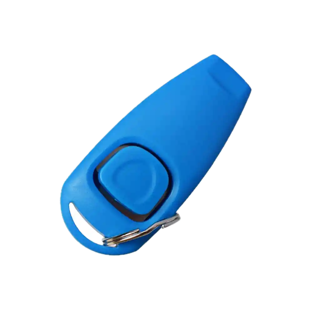 Clicker + Silbato 2 En 1 Para Entrenamiento De Perro/mascotas Azul