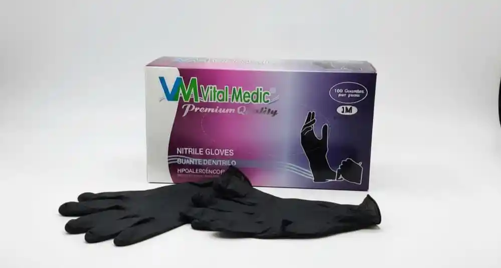 Guantes De Nitrilo Negro Talla L