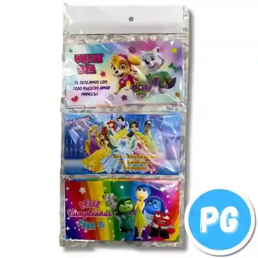 Paquete Lluvia De Sobres X12 Unds Surtidos Feliz Dia - Motivo Niña Infantil