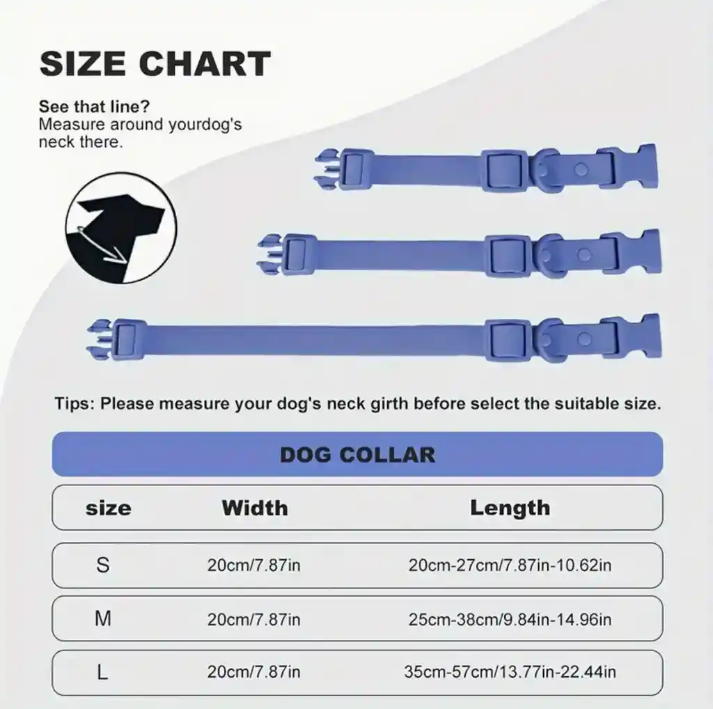 Collar Impermeable Para Perro - Pvc Resistente Talla S - Naranja