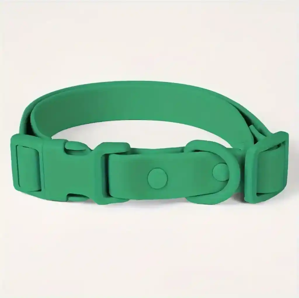 Collar Impermeable Para Perro - Pvc Resistente Talla S - Verde