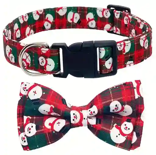 Collar Navideño Con Corbatín Perro Mediano/grande