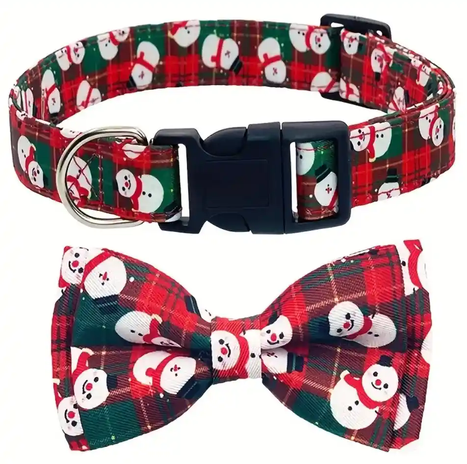 Collar Navideño Con Corbatín Perro Mediano/grande