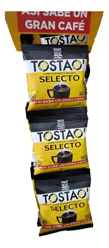 Café Tostao Selecto Tira 40g X 6 Und