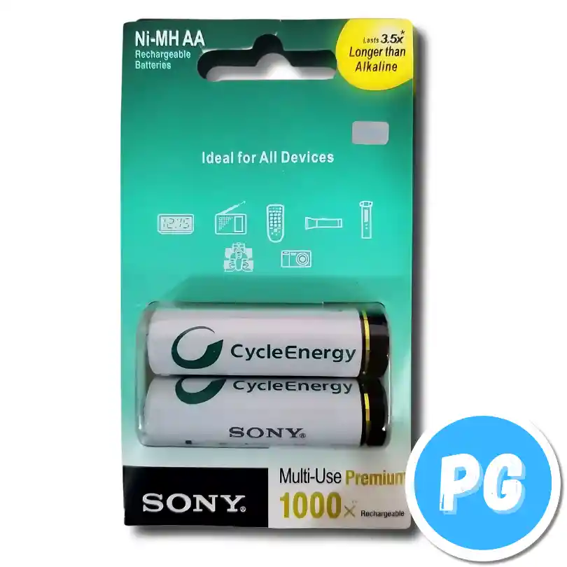 Paquete Pila Sony Recargable X2 Unds Aa