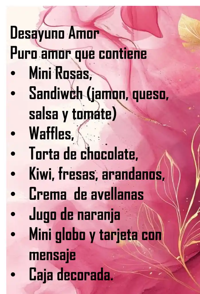 Desayuno Sorpresa Ancheta Amor