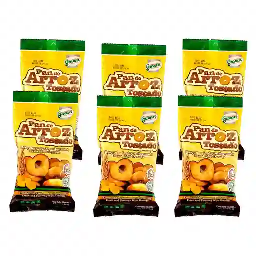 Pan De Arroz Tostado 65 G X 6 Und