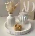 Centro De Mesa Con Anfora Y Florero, Bandeja Y Vela
