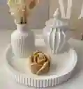 Centro De Mesa Con Anfora Y Florero, Bandeja Y Vela