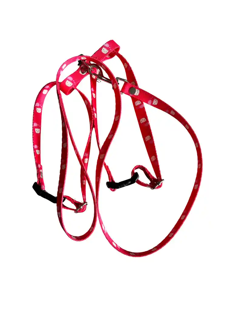 Pechera Rosada Tipo H Para Gatos
