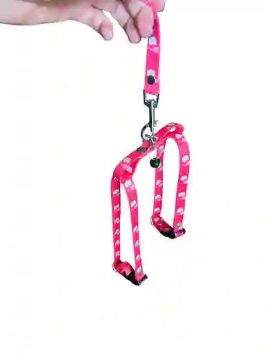 Pechera Rosada Tipo H Para Gatos