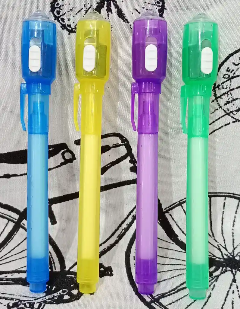 Set X 4 Esferos Plumón Tinta Invisible