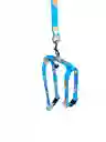 Pechera Azul Tipo H Para Gatos