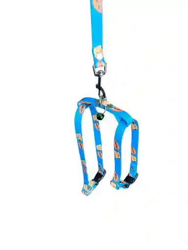 Pechera Azul Tipo H Para Gatos